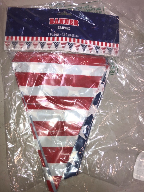 Photo 2 of Amscan Amazing Patriotic Pennant Banner