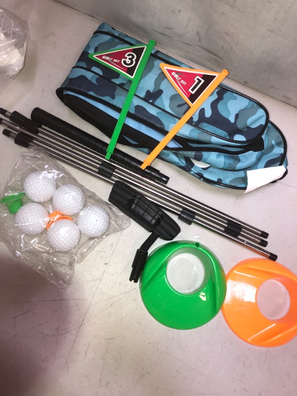 Photo 1 of heytech Kid's Toy Golf Clubs Set Deluxe Outdoor Golf Toy Set Toddler