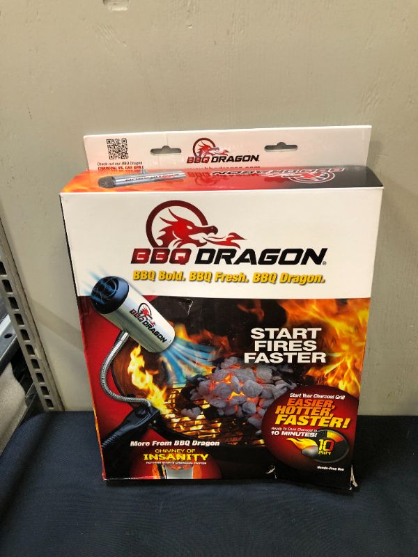 Photo 2 of BBQ Dragon Electric Charcoal Starter & Lighter | Charcoal Fire Starter with Built-in Cold Air Only Blower | Fastest Chimney Starter Electric Torch | Easily Ignites BBQ Smoker Grill, Briquettes, Pits
