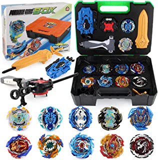 Photo 1 of  Bey Battling Top Burst Gyro Toy Set Combat Battling Game 10 Spinning Tops 3 Launchers with Portable Storage Box Gift for Kids Children Boys Ages 6+