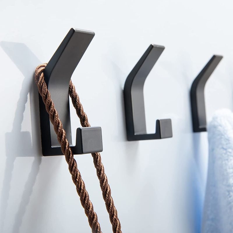 Photo 1 of Adhesive Hooks Coat Hooks?Super Sticky Nail-Free Wall Hooks for Hanging Coats and Towels?Reusable ,Modern and Waterproof Hooks? Suitable for Any Scene?Wall Hooks 5 Pcs.
