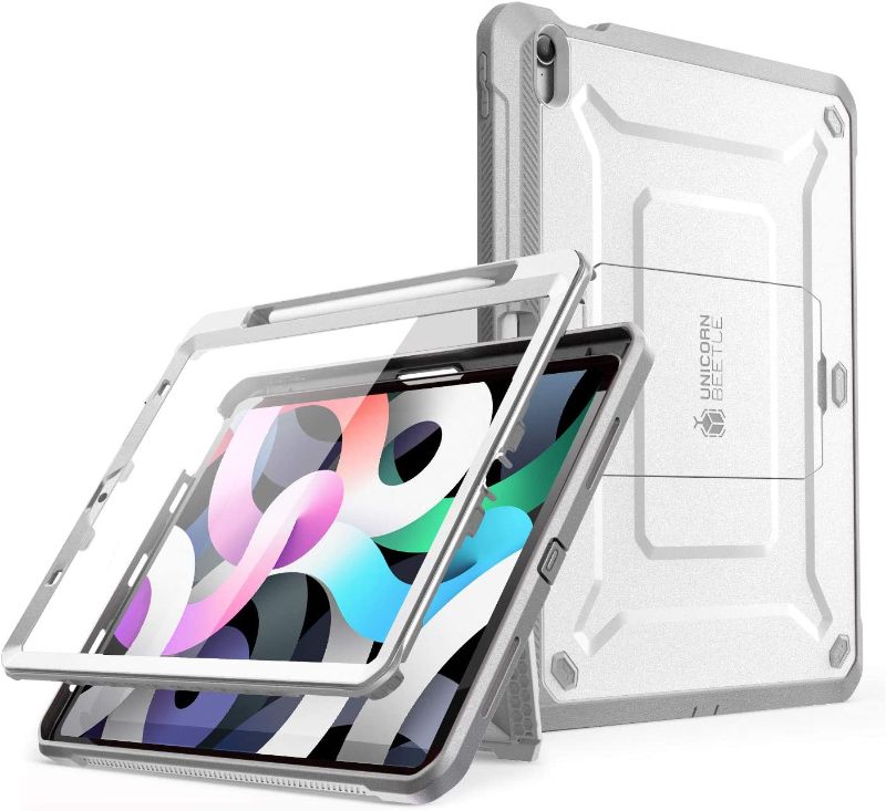 Photo 1 of SUPCASE Unicorn Beetle Pro Series Case Designed for iPad Air 5 (2022) / iPad Air 4 (2020) 10.9 Inch, with Pencil Holder & Built-in Screen Protector Full-Body Rugged Heavy Duty Case (White)
