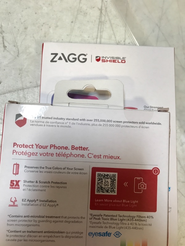 Photo 3 of ZAGG InvisibleShield Glass Elite VisionGuard - Impact Protection, Scratch Resistant, Fingerprint Resistant - Made for Apple iPhone 13 mini
2 COUNT 
