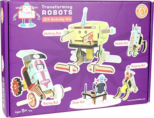Photo 1 of ButterflyEduFields 5in1 Robot Toys for Kids | Robot Building kit for Boys Girls 8 9 10 12 Years | DIY STEM Projects Engineering kit
