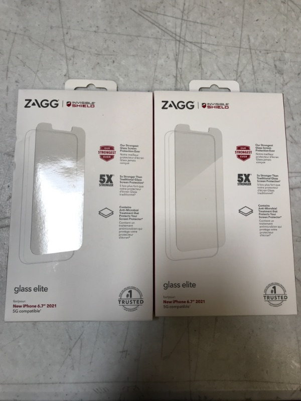 Photo 2 of ZAGG 200101979 Invisible Shield Glass+ Vision Guard - Blocks Harmful High-Energy Visible (HEV) Blue Light And 99% of UV Light From Your Device - Made For Apple iPhone XR, Clear. 2 COUNT 
