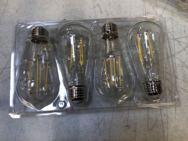 Photo 2 of 4-Pack Vintage 7W ST58 LED Edison Light Bulbs 60W Equivalent