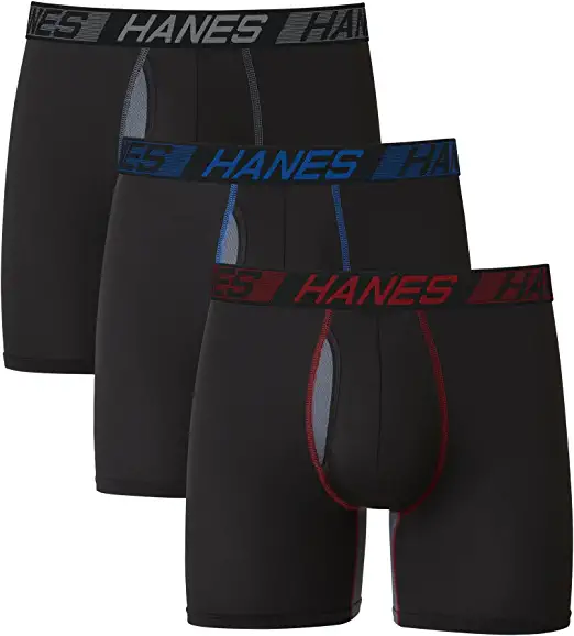 Photo 1 of Hanes Total Support Pouch Men's Boxer Briefs Pack, X-Temp Cooling, Anti-Chafing, Moisture-Wicking Underwear, Trunks Available
