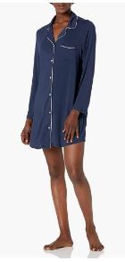 Photo 1 of Amazon Essentials Women's Piped Nightshirt (Available in Plus Size SIZE M --- HAS WHITE STAIN ----
