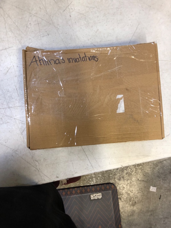 Photo 1 of Printable Gold Foil Border Embossed Premier Invitations - Set of 28 5 by 7 Inch Invitations on 65 # Cover Stock, Includes Envelopes, Compatible on Laser and Inkjet Printers