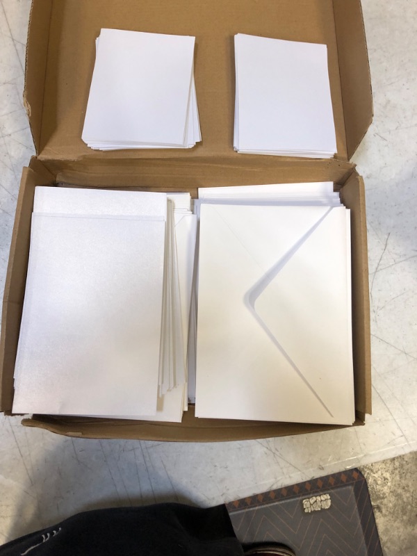 Photo 1 of Printable Gold Foil Border Embossed Premier Invitations - Set of 28 5 by 7 Inch Invitations on 65 # Cover Stock, Includes Envelopes, Compatible on Laser and Inkjet Printers