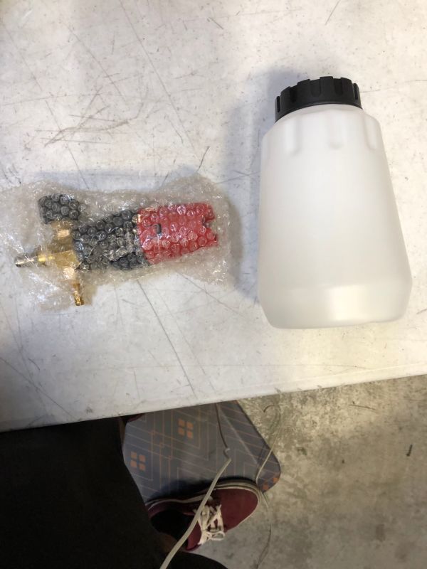 Photo 1 of AstroAI Foam Cannon, Heavy Duty Car Foam Blaster Wide Neck Adjustable Snow Foam Lance and Thick Foam for Pressure Washer with 1/4'' Quick Connector and 1 L Bottle
