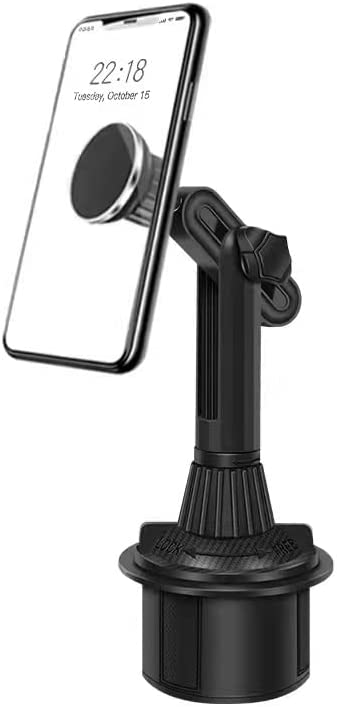 Photo 1 of Magnetic Phone Holder for Car [Upgraded] [ No Shaking & Height-Adjustable Pole]Car Cup Holder Phone Mount, Car Phone Holder Mount Universal Cell Phone Cradle for iPhone, Samsung All Smart Phone(Black)
