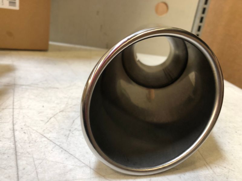 Photo 4 of 2.5 Inch Inlet Exhaust Tip,2.5" x 4" x 12" Polished Exhaust Tailpipe Tip for Truck With Bolt On Design
