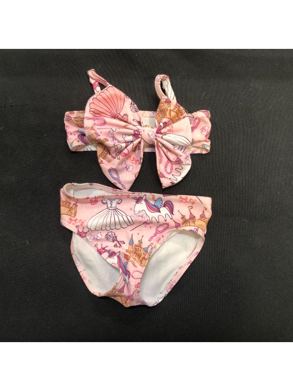 Photo 1 of girl two piece unicorn swim suit----size 6/9 months