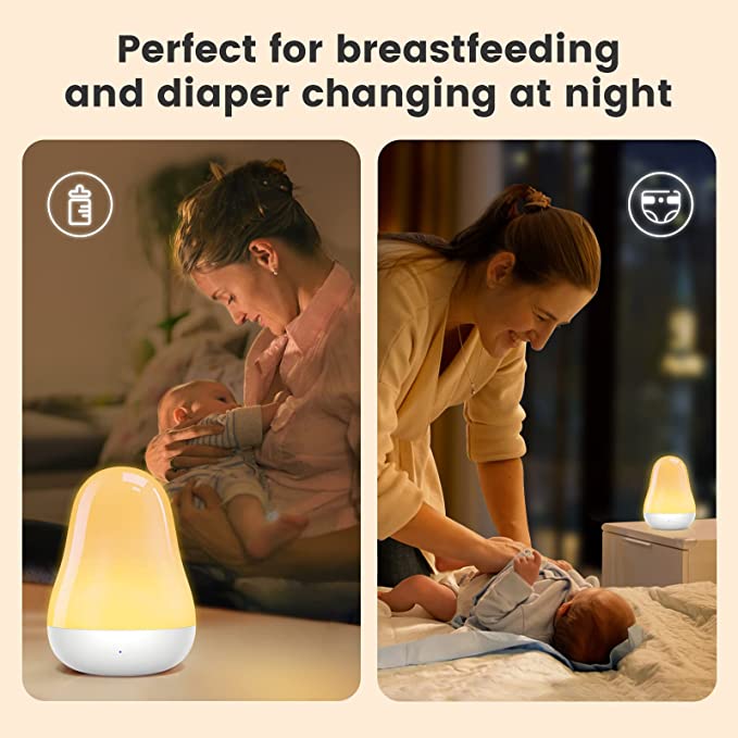 Photo 1 of Luposwiten Night Light for Kids with Touch Sensor Control and Color Changing Mode | Night Lights for Kids Room with 1 Hour Timer Up to 80H, White