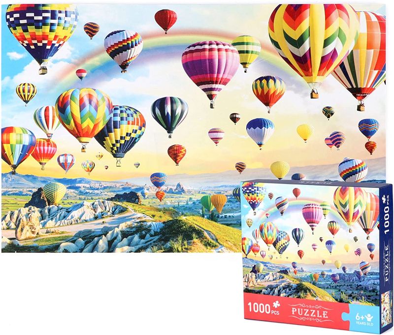 Photo 1 of Garlictoys Puzzles for Adults 1000 Piece Puzzles for Adults –Hot Air Balloons Landscape Style Jigsaw Puzzle Game Toys Gift
