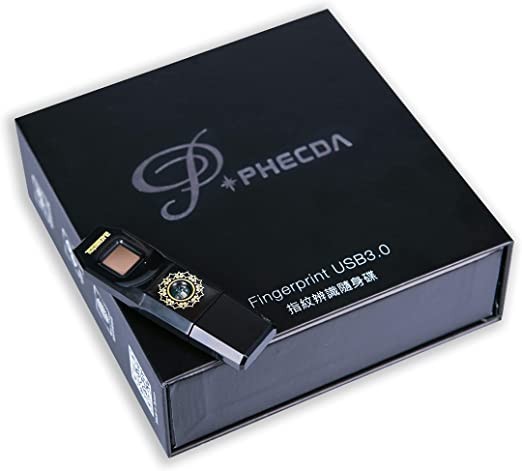 Photo 2 of TOPMORE Phecda IV Scorpius USB3.0 16GB Fingerprint Drive High Speed Recognition Encryption Security Protection (Made in Taiwan)
