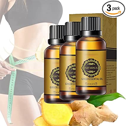 Photo 1 of 3 PACK Ginger Oil, Ginger Essential Oil, 100% Natural Ginger Wormwood Grapeseed Etc Mixture Extract Oil for Best Massage Therapy
