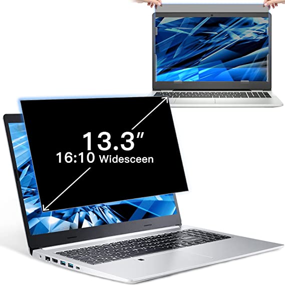 Photo 1 of 13.3 Inch Laptop Privacy Screen Filter for 16:10 Aspect Ratio Widescreen Monitor Removable Anti Blue Light and Anti Glare Screen Protector Compatible for MacBook Air/Dell/Hp/Acer/Asus
FACTORY SEALED.