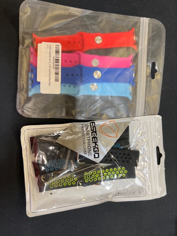 Photo 1 of 2 PACK SMARTWATCH BANDS, 22MM SAMSUNG WATCH AND UNKNOWN SIZE APPLE WATCH BANDS.