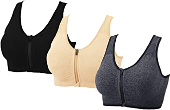 Photo 1 of YEYELE Women 1or 3 or 5 Pack Medium Support and Removable Pad Tank Top Racerback Sports Bra
