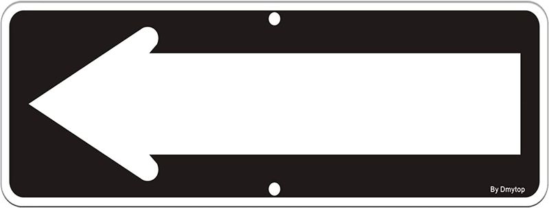 Photo 1 of 1 Pack Left Right Arrow Signs, Enter Only Reflective Arrow Sign for Outdoor, 18 x 6 Inches Reflective Rust Free Aluminum, UV Protected, Outdoor Street Road Use
