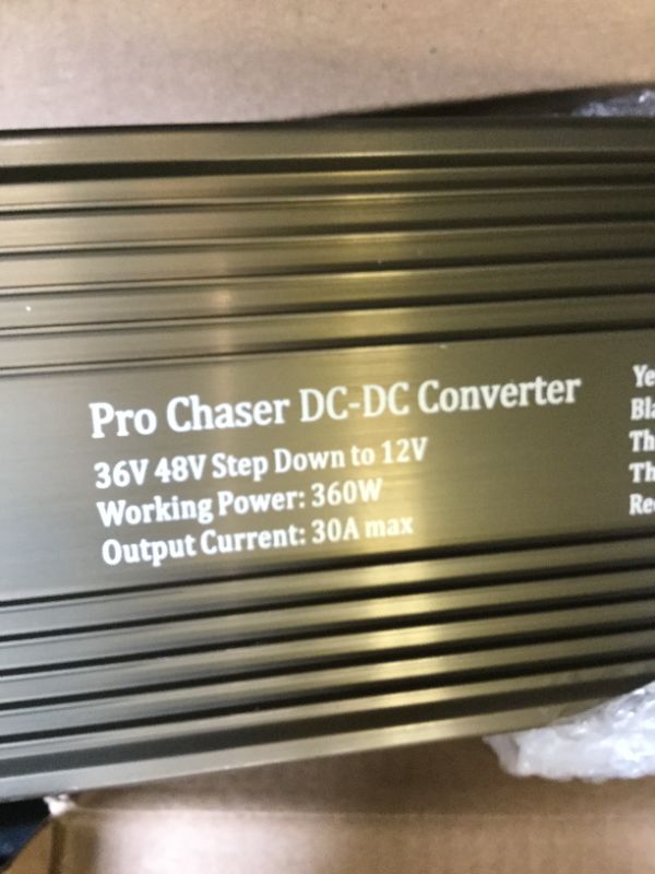 Photo 3 of Pro Chaser DC-DC Golf Carts RVs 48V 36V Volt Voltage to 12V Step Down Voltage Reducer Regulator for Headlights Taillights Solar Panels Radios (30A 360W)