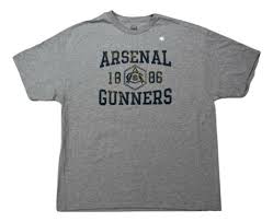 Photo 1 of Arsenal F.C. Men's Arsenal Football Club Gunners 1886 T-Shirt-Heather Grey, Large
