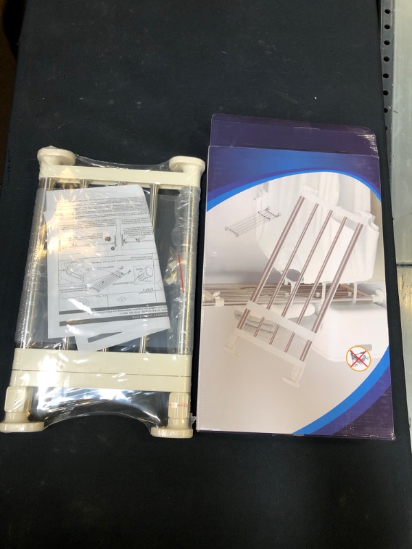 Photo 1 of Hershii Closet Tension Shelf & Rod Expandable Metal Storage Rack Adjustable Organizer DIY Divider Separator for Cabinet Wardrobe Cupboard Kitchen Bathroom