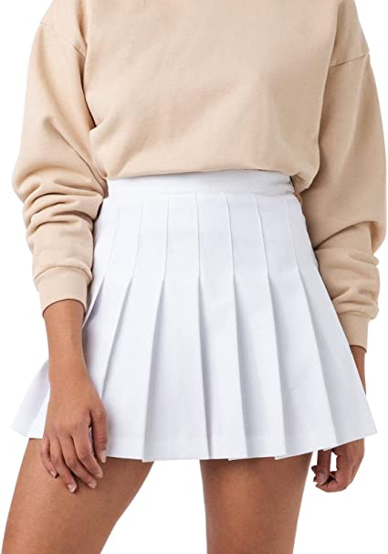Photo 1 of Womens Girl High Waisted Pleated Tennis Skirt School A-Line Skater Skirts with Lining Shorts
