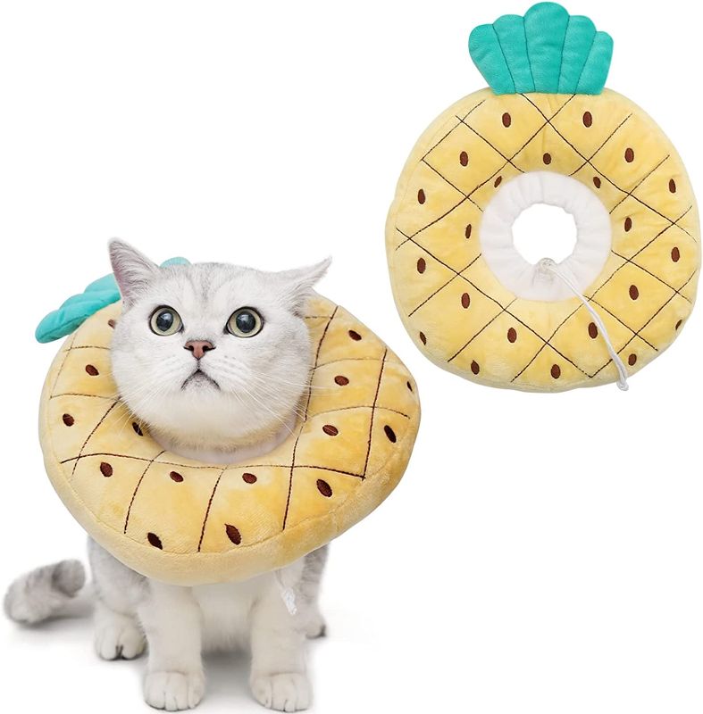 Photo 1 of ANWA Adjustable Cat Cone Collar Soft, Cute Cat Recovery Collar, Cat Cones After Surgery for Kittens
