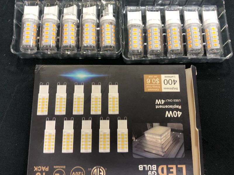 Photo 2 of 10 Pack Dimmable G9 LED Light Bulb 3000K Warm White,Winshine 4W G9 Base Chandelier Light Bulb Soft White, T4 40Watt Halogen Replacement G9 Bi Pin Base, CRI85 120V 360° Beam Angle
