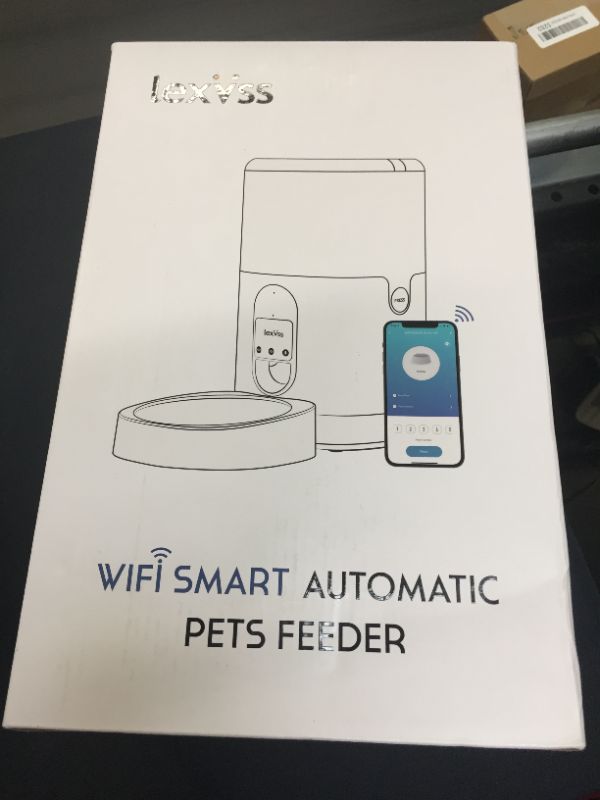 Photo 2 of Automatic Cat Feeder, WiFi Dog Food Dispenser with Voice Recorder Programmable Portion Control Up to 8 Meals per Day, Auto Food Feeder with Desiccant Bag for Small & Medium Pets 4L
