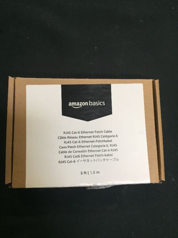 Photo 1 of Amazon Basics RJ45 Cat-6 Ethernet Patch Internet Cable - 5 Foot (1.5 Meters)