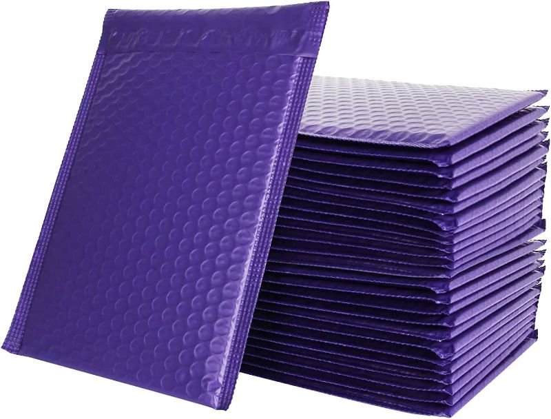 Photo 1 of 40 pack Bubble Mailers 6x10 Inch Poly Bubble Mailers (Usable Size 6x9 Inch) #0 Purple Padded Mailing Envelopes Waterproof Self Seal Cushioned Shipping Mailer
