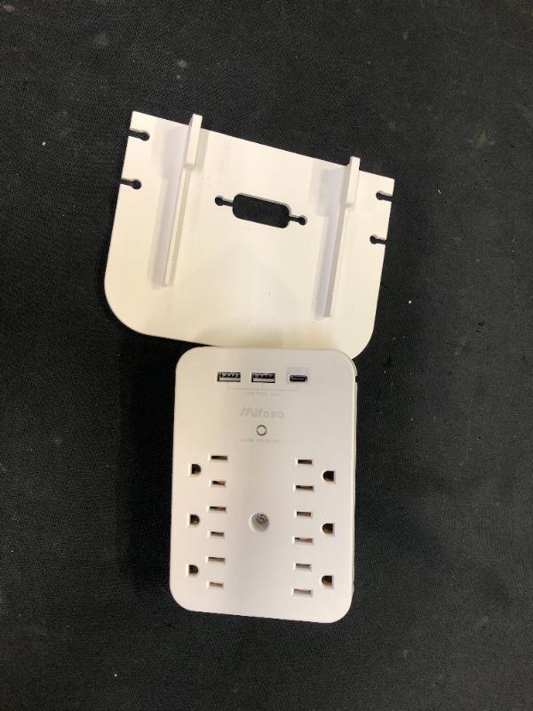 Photo 1 of Wall Outlet Extender - Surge Protector 6 AC Outlets Multi Plug Outlet with Shelf