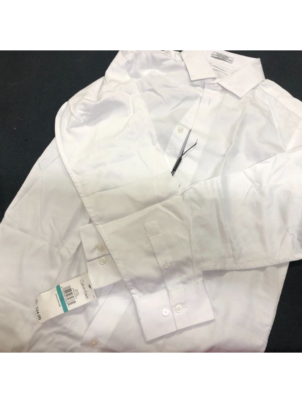 Photo 1 of Calvin Klein Boys' Long Sleeve Sateen Dress Shirt---- size 16