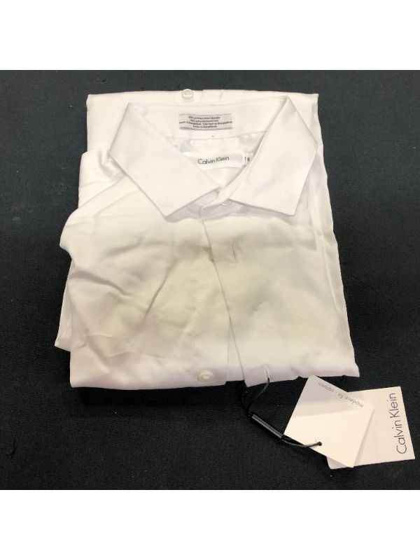 Photo 2 of Calvin Klein Boys' Long Sleeve Sateen Dress Shirt---- size 16