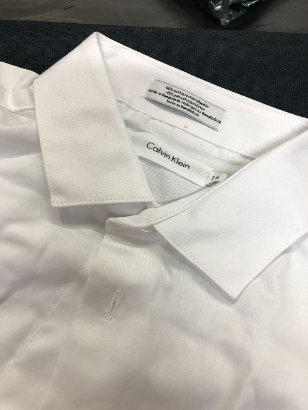 Photo 4 of Calvin Klein Boys' Long Sleeve Sateen Dress Shirt---- size 16