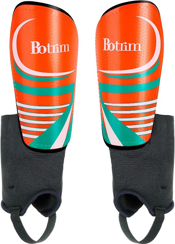 Photo 1 of BOTRIM Soccer Shin Guards Youth Boys Shin Guards, Shin Guards Soccer Youth Toddler Ankle Protection Breathable Shin Guard Pads for 2-14 Soft Eva Shin Guards Boys Girls Soccer Shin Guards
