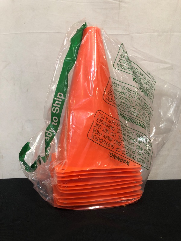 Photo 2 of Alyoen 9 inch Traffic Cones - 10 Pack Soccer Training Cones for Outdoor Activity and Festive Events (Set of 10 or 20)- 6 Colors