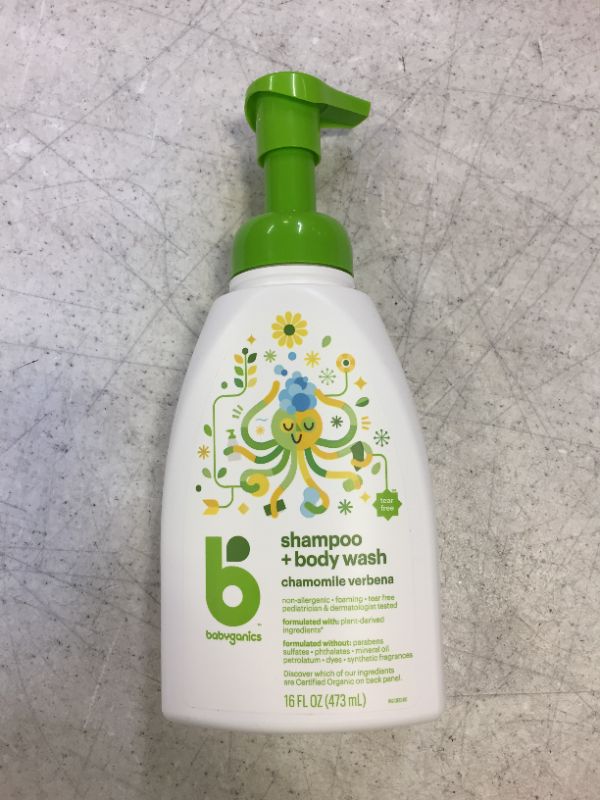 Photo 2 of Babyganics Baby Shampoo + Body Wash Pump Bottle Chamomile Verbena - 16oz Packaging May Vary