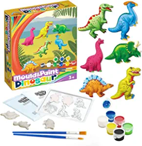 Photo 1 of Aviaswin Dinosaur Painting Kit for Kids, Arts and Crafts for Kids Ages 6-8, 8-12, 6 Dino Figurines Playset, Gifts for Boys and Girls packaging may vary