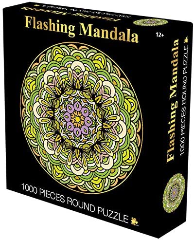 Photo 1 of Bension Bear 1000 Piece Round Puzzle Flashing Mandala Jigsaw Puzzle Kids Adult Toys
