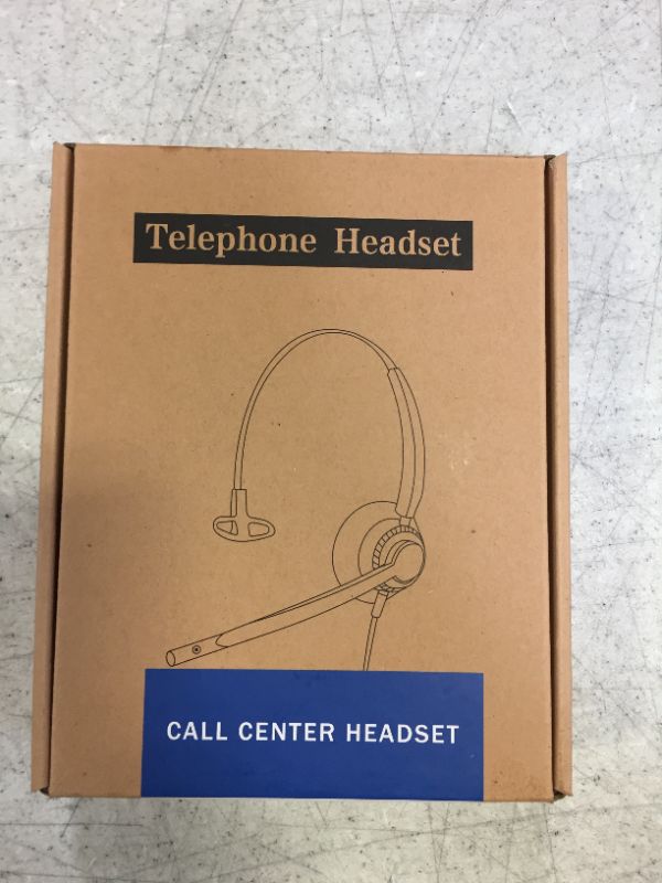 Photo 2 of Arama Corded Phone Headset RJ9 with Noise Canceling Mic for Polycom VVX311 VVX410 VVX411 VVX500 Mitel 5520e 5530e 5530 Plantronic Nortel Shoretel Aastra Avaya Lucent Landline Phones (Monaural A800CP)
