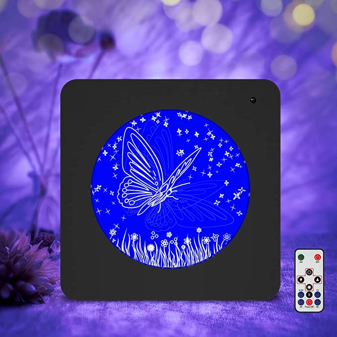 Photo 1 of Flapping Butterfly Night Light Christmas Gifts for Kids Teenage Girls TOOGE Night Lights for Kids Room Girls Bedroom Funny Unique Kids Christmas Gifts for Girls Women
