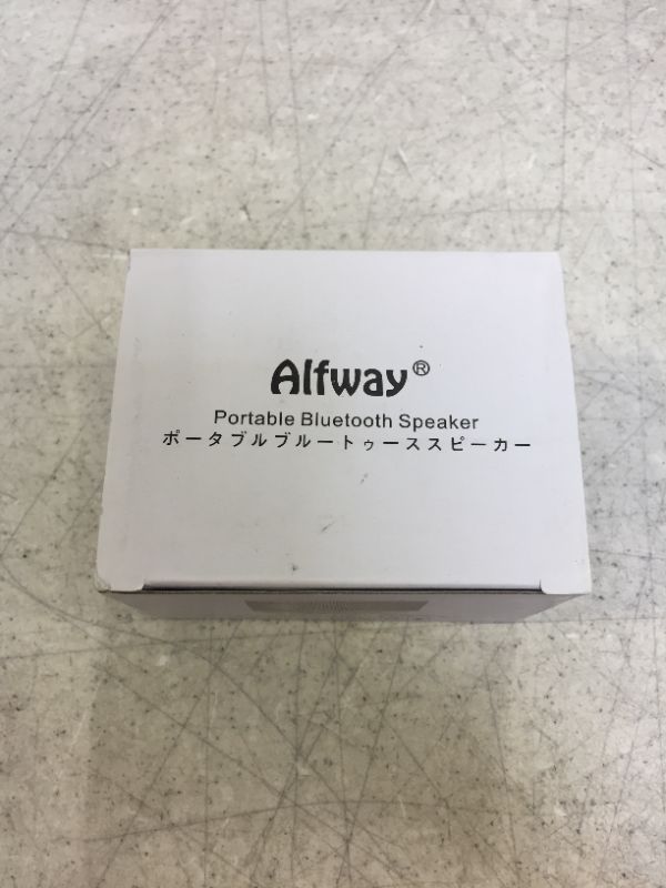 Photo 3 of Alfway Mini Small Portable Wireless Bluetooth Speaker with LED Light and Built-in Mic, Supports AUX Audio Input and TF Card Playing (Black)
