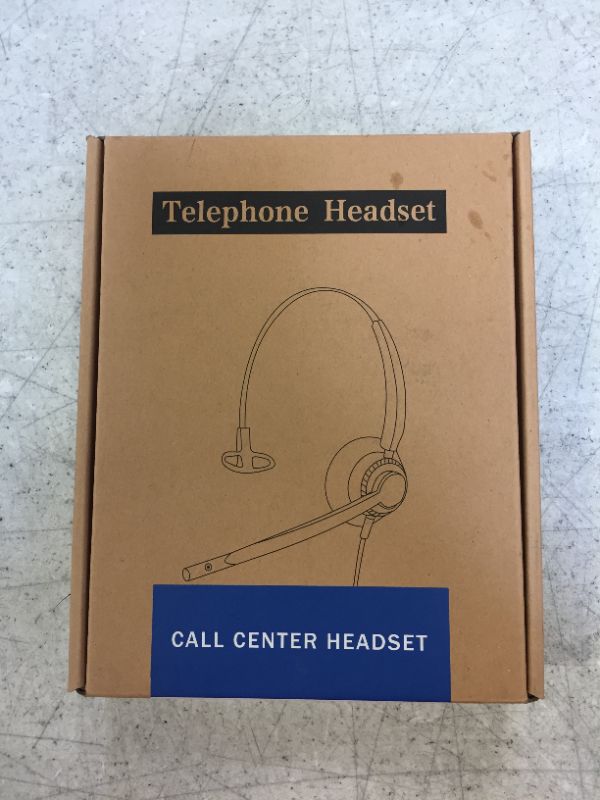 Photo 3 of Arama Corded Phone Headset RJ9 with Noise Canceling Mic for Polycom VVX311 VVX410 VVX411 VVX500 Mitel 5520e 5530e 5530 Plantronic Nortel Shoretel Aastra Avaya Lucent Landline Phones (Monaural A800CP)
