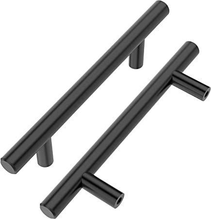 Photo 1 of 
Alzassbg 10 pcs Matt Black Cabinet Pulls, 3-3/4 Inch(96mm) Hole Centers Cabinet Handles Kitchen Hardware T Bar European Style Drawer Handle Pull AL3011MB
