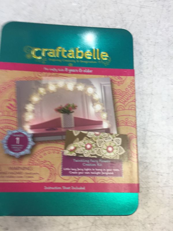 Photo 2 of Craftabelle – Twinkling Fairy Flowers Creation Kit – DIY Twinkle Lights for Bedroom – 106pc String Light Set with Accessories – DIY Arts & Crafts for Kids Aged 8 Years +
